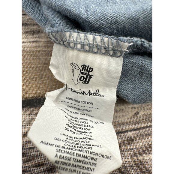 Travis Mathew Long Sleeve T-shirt Mens Size M Blue Palm Trees Golf Beach - Picture 11 of 14